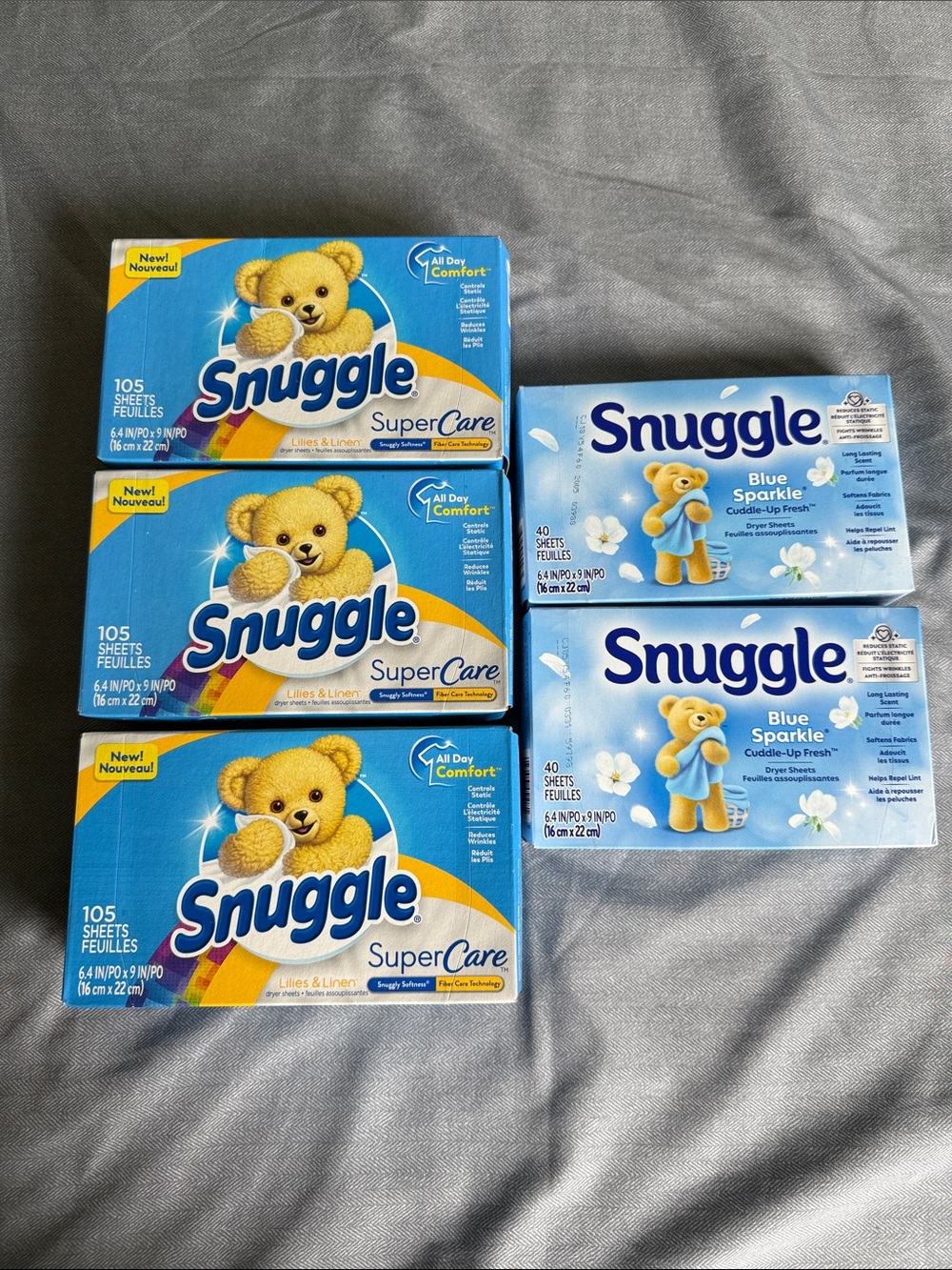3 packs 105 sheets, 2 packs 40 sheets: Fabric Softener Sheets Pack